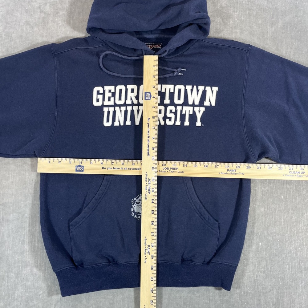 Georgetown University Jansport Mens Small Navy Blue‎ Hoodie Sweatshirt - Picture 5 of 6